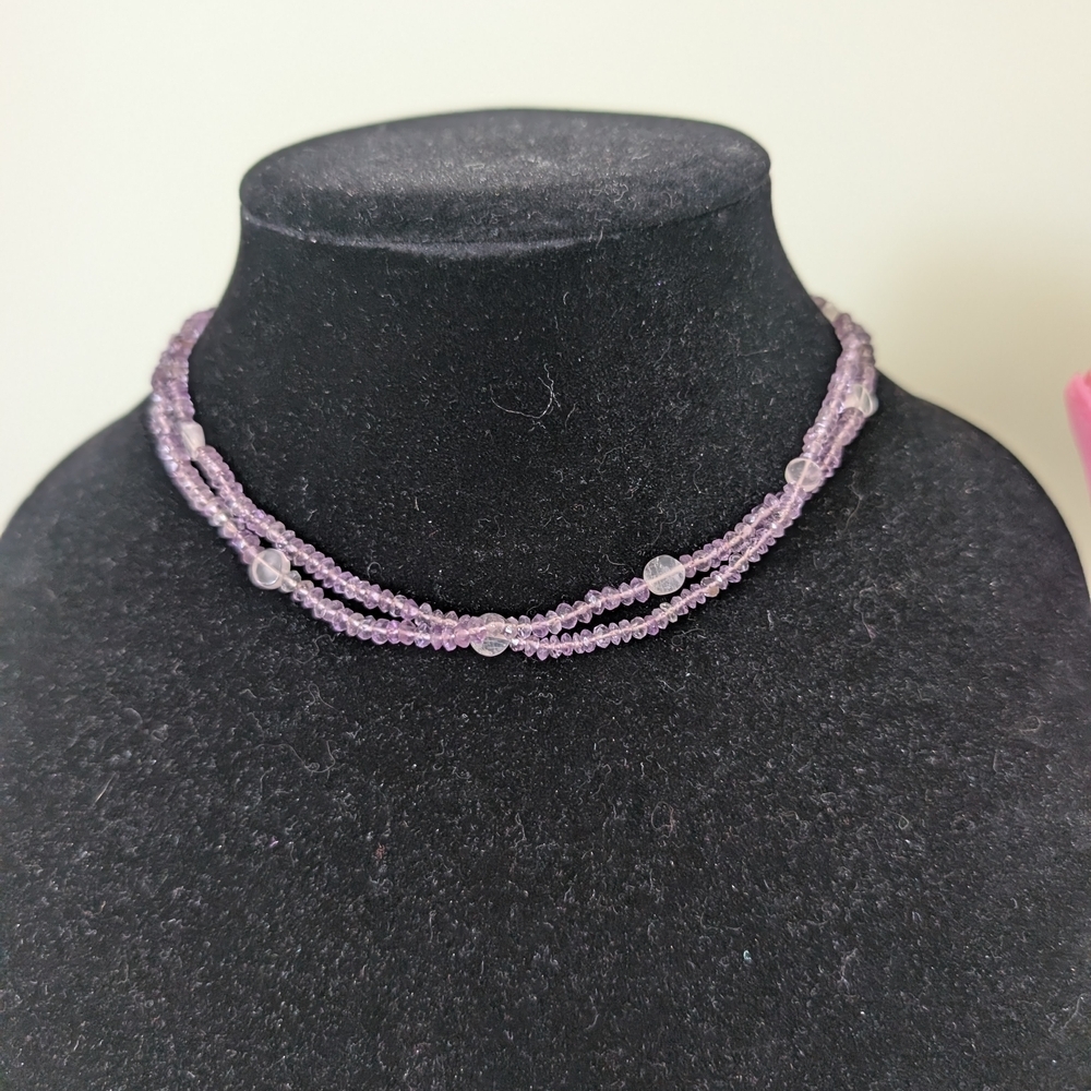 Vintage Purple Beaded Necklace